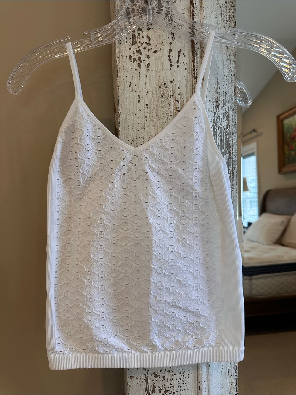 Like New Bozzolo Eyelet Stretch Cami
